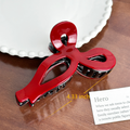 Glossy Sculpted Shape Hair Claw - Bow