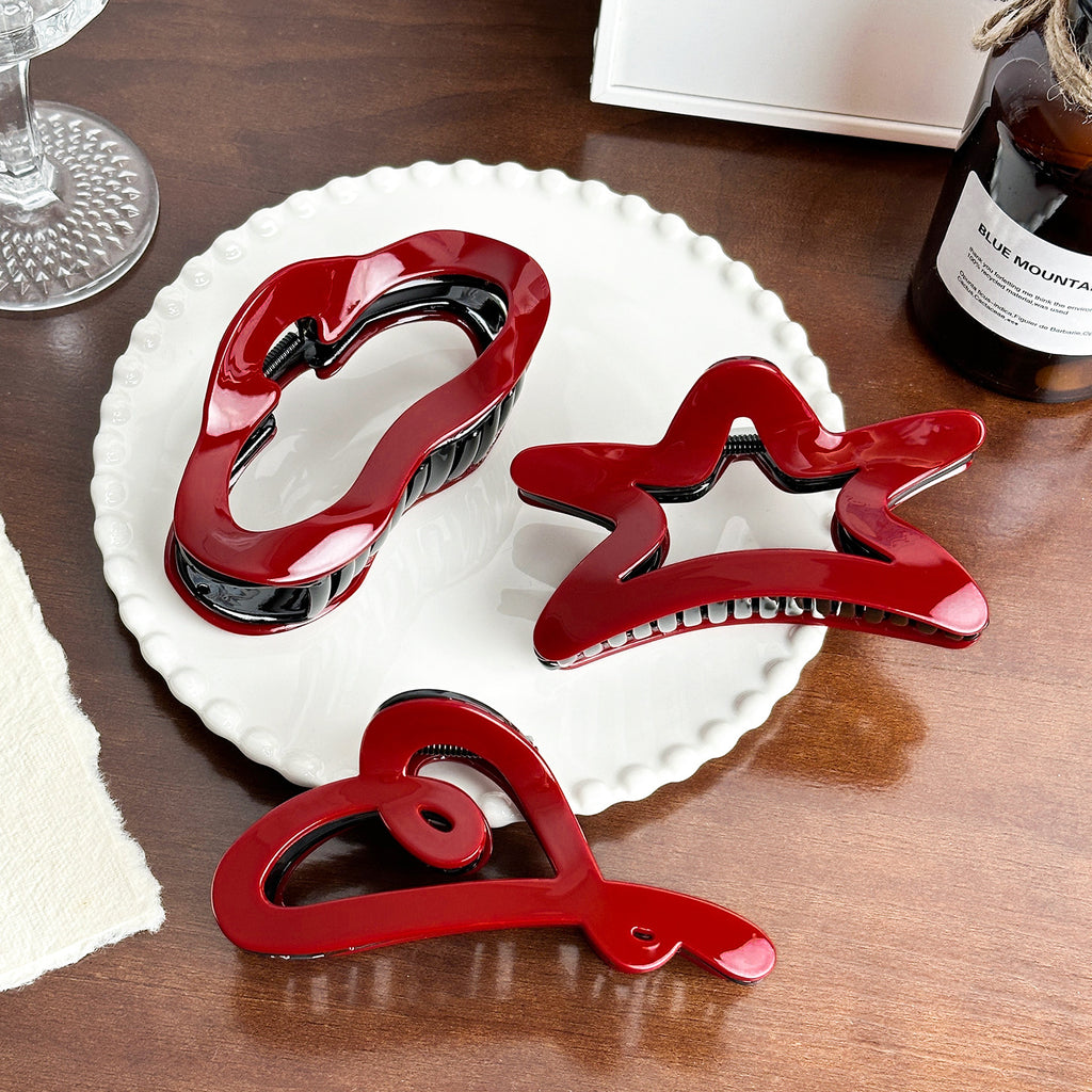 Glossy Sculpted Shape Hair Claw - view 1