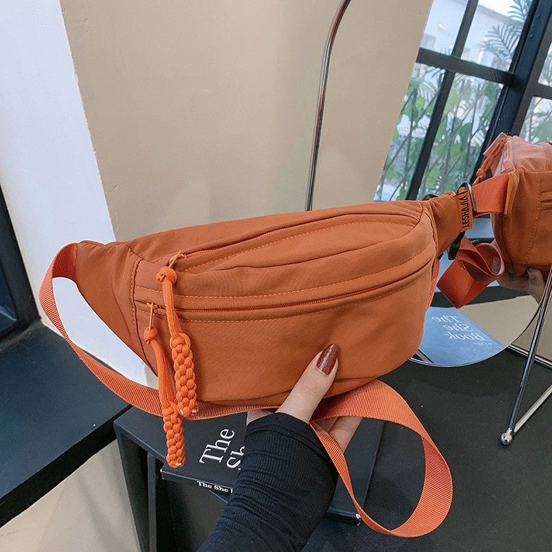 Everyday Nylon Sling Belt Bag with Braided Pulls