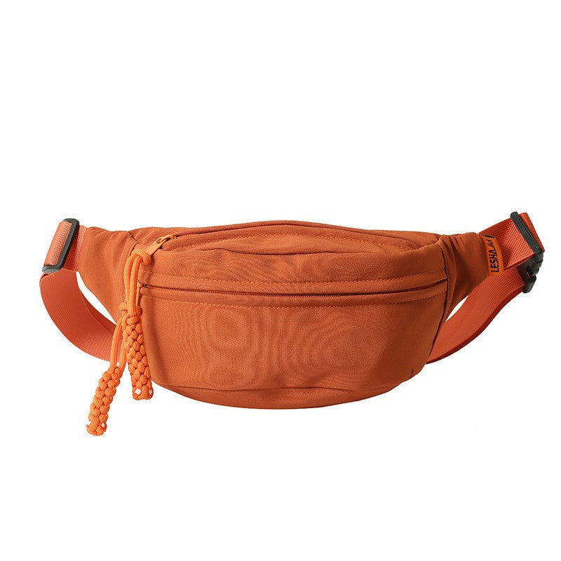 Everyday Nylon Sling Belt Bag with Braided Pulls