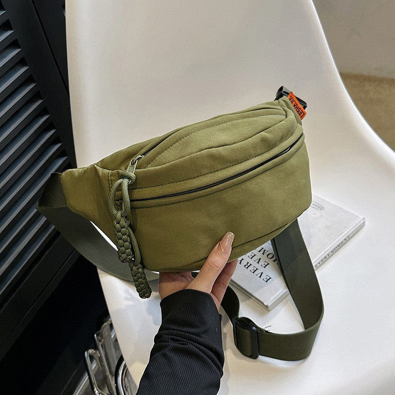 Everyday Nylon Sling Belt Bag with Braided Pulls