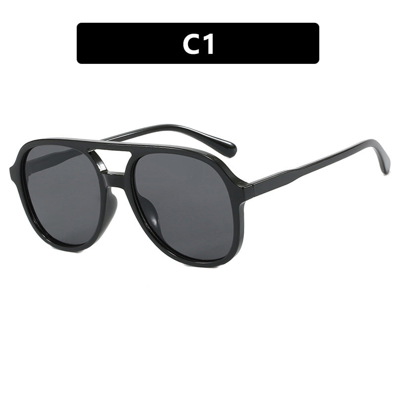 Retro Double Bridge Aviator Sunglasses - NO01