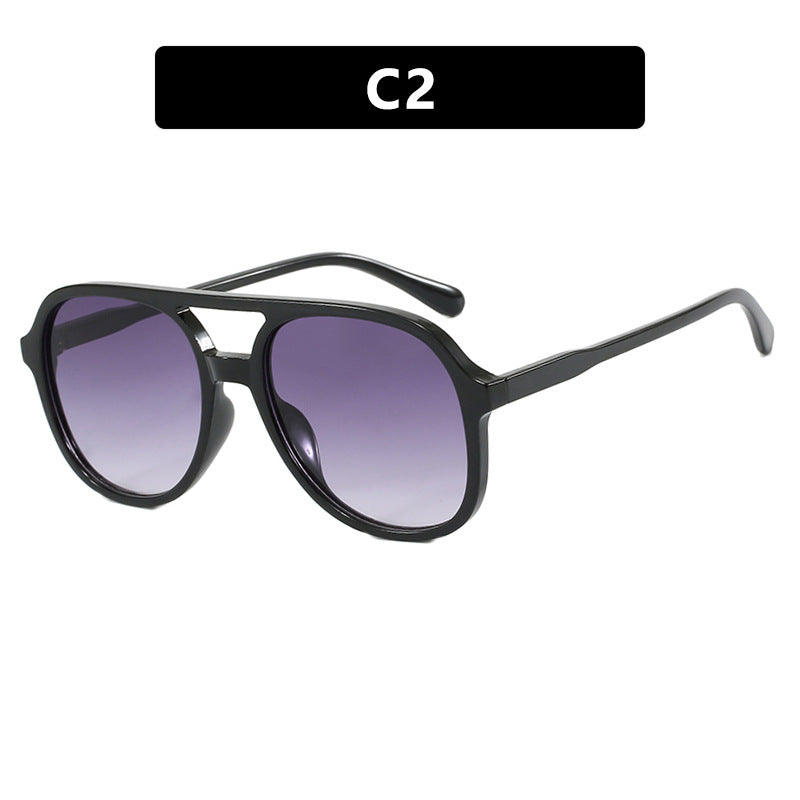 Retro Double Bridge Aviator Sunglasses - NO02