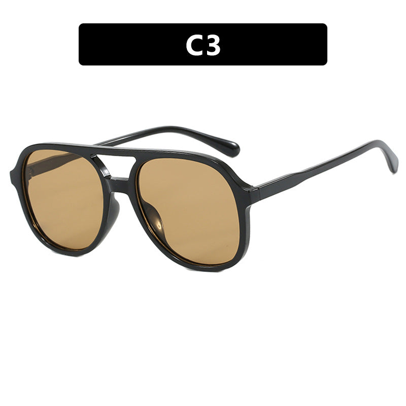 Retro Double Bridge Aviator Sunglasses - NO03