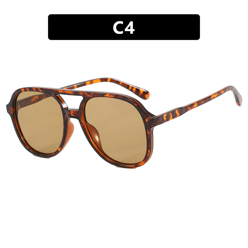 Retro Double Bridge Aviator Sunglasses - NO04