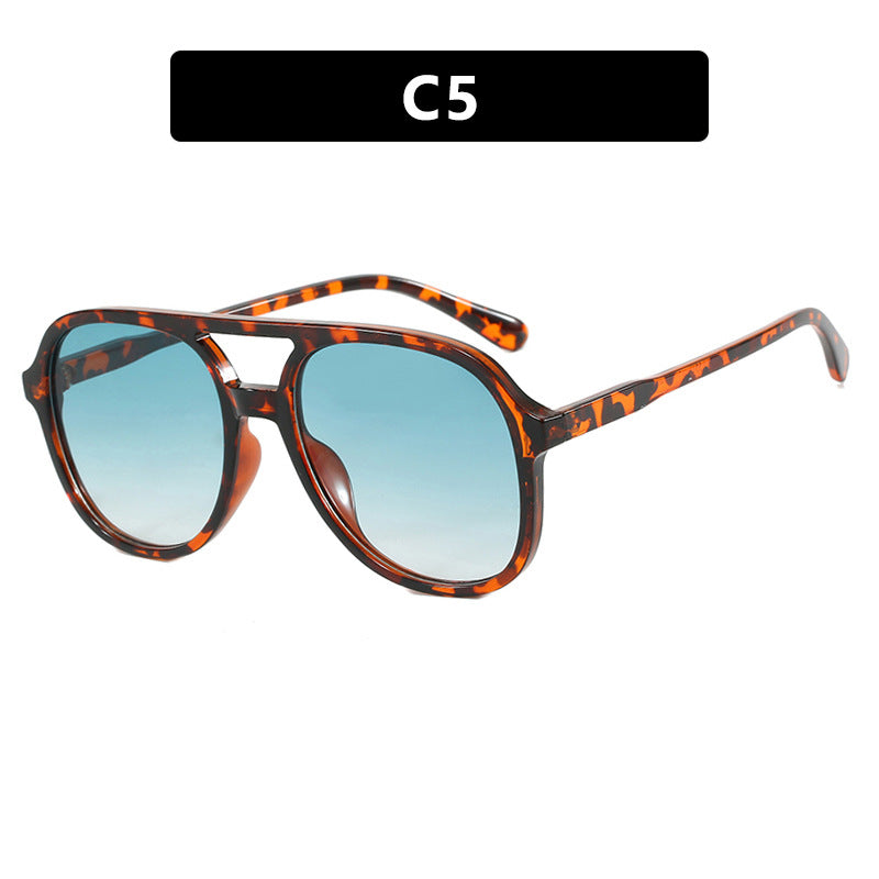 Retro Double Bridge Aviator Sunglasses - NO05