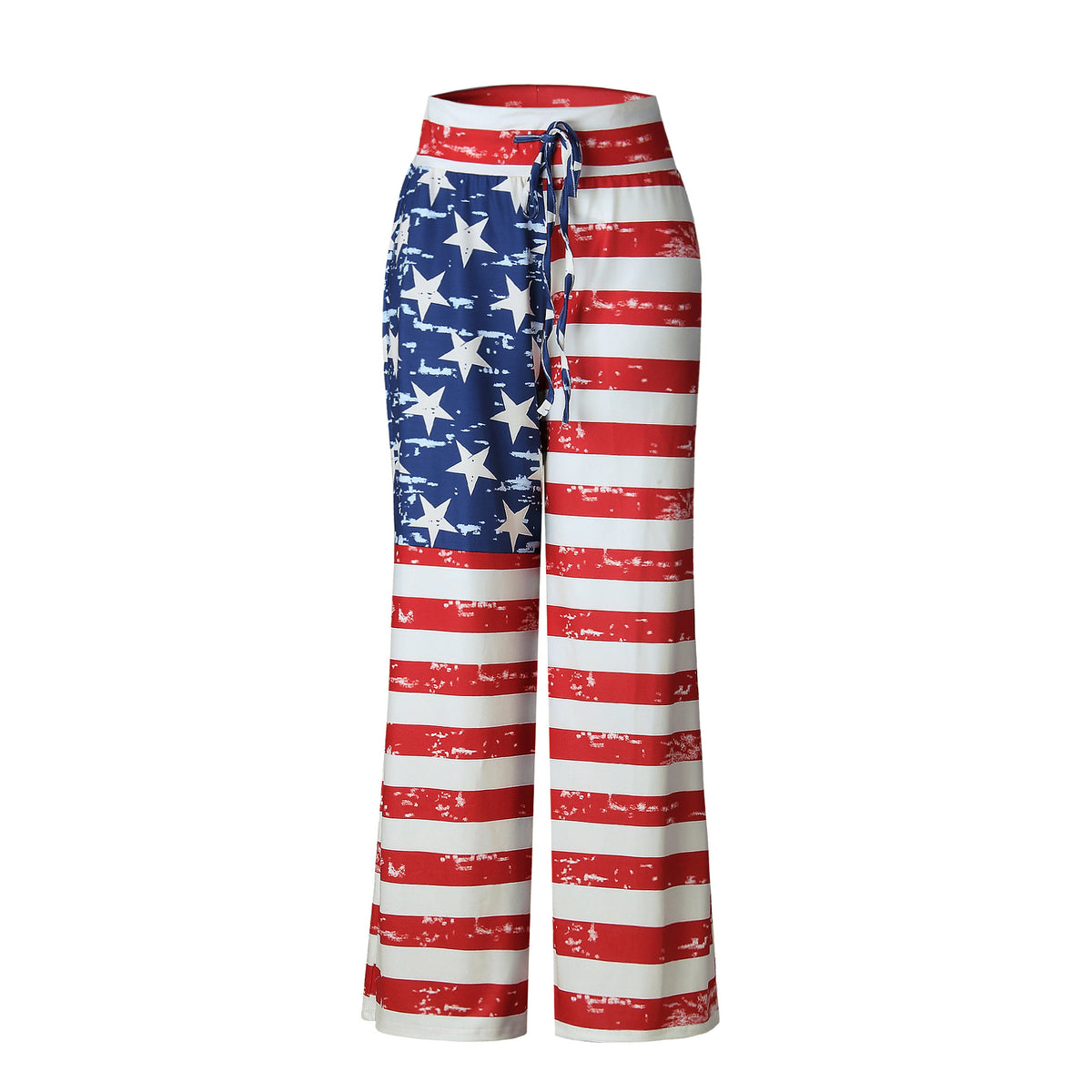 Stars And Stripes Drawstring Lounge Pants - Flag