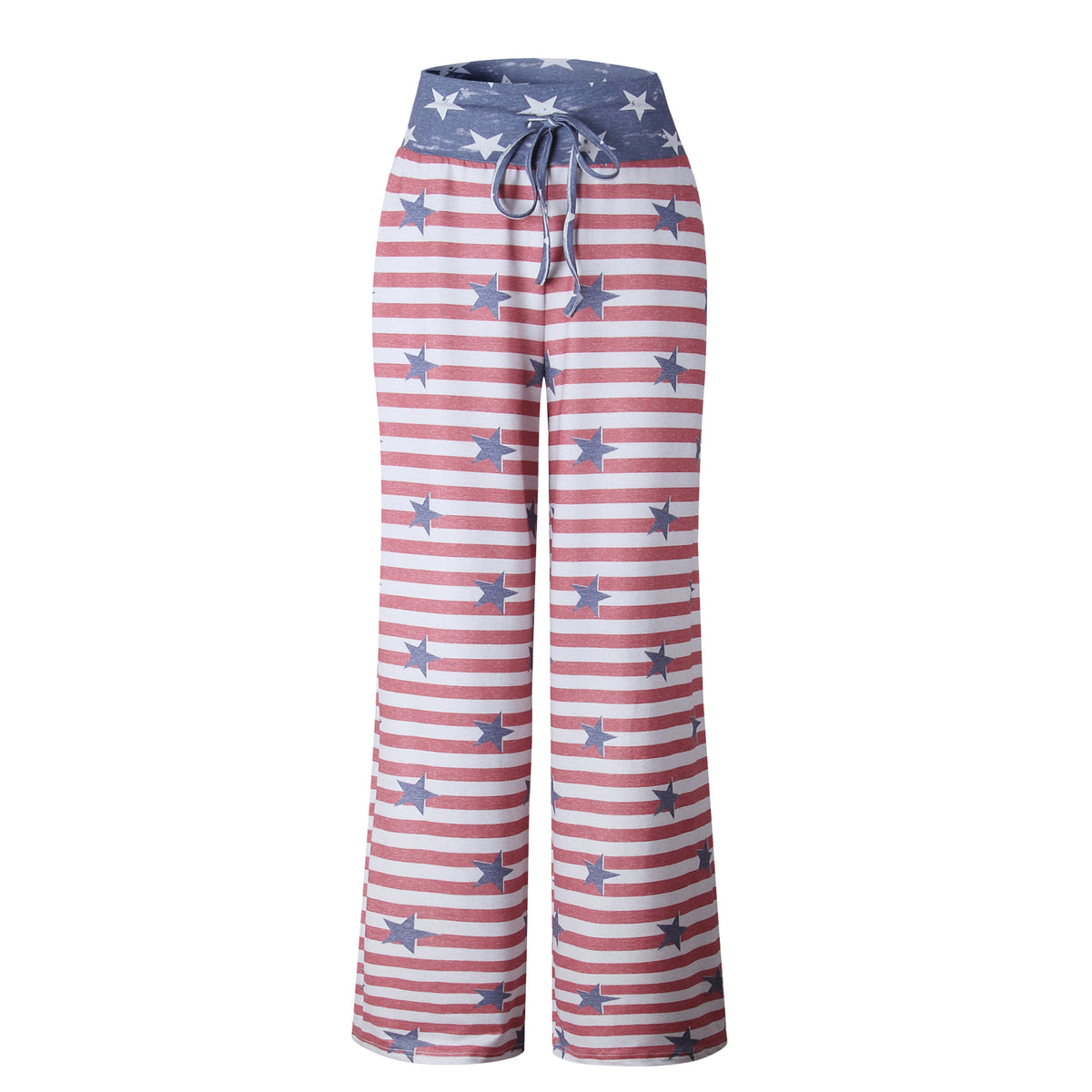 Stars And Stripes Drawstring Lounge Pants - RedStripe - 1