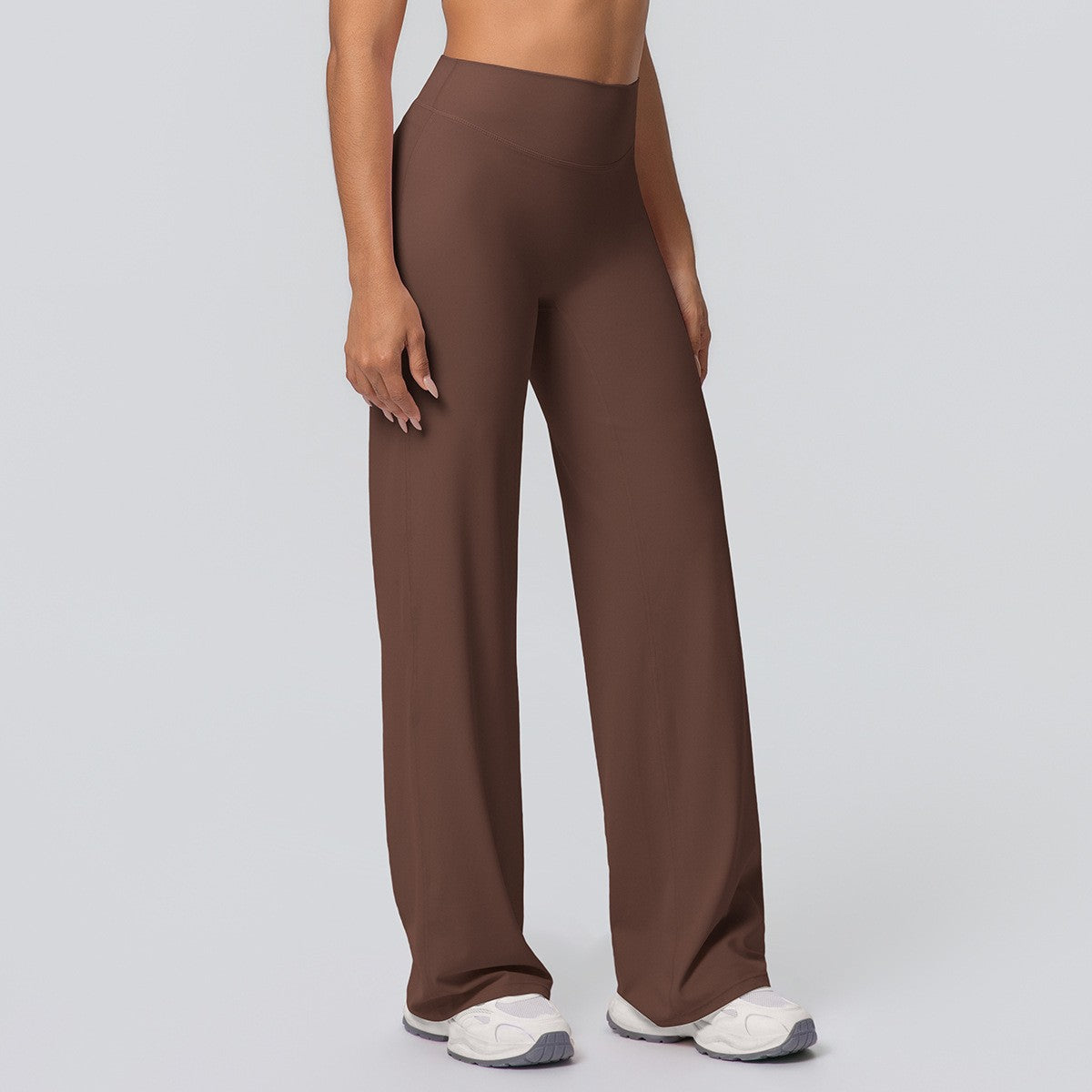 Double Brushed High Waist Wide Leg Yoga Pants