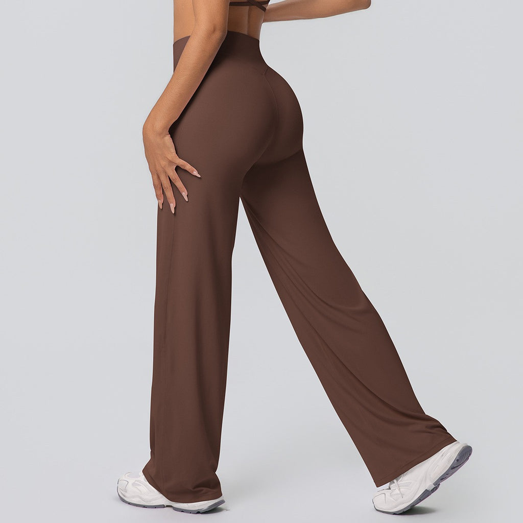 Double Brushed High Waist Wide Leg Yoga Pants
