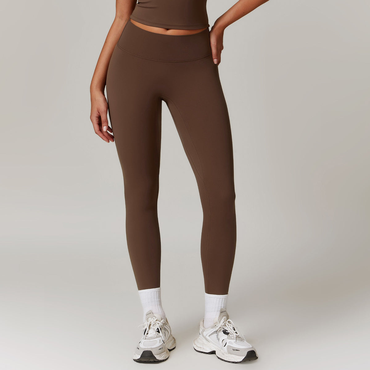 Brushed Contour Seam High Waist Yoga Leggings