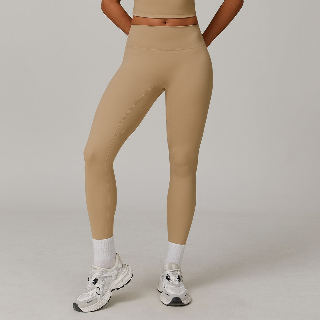 Brushed Contour Seam High Waist Yoga Leggings