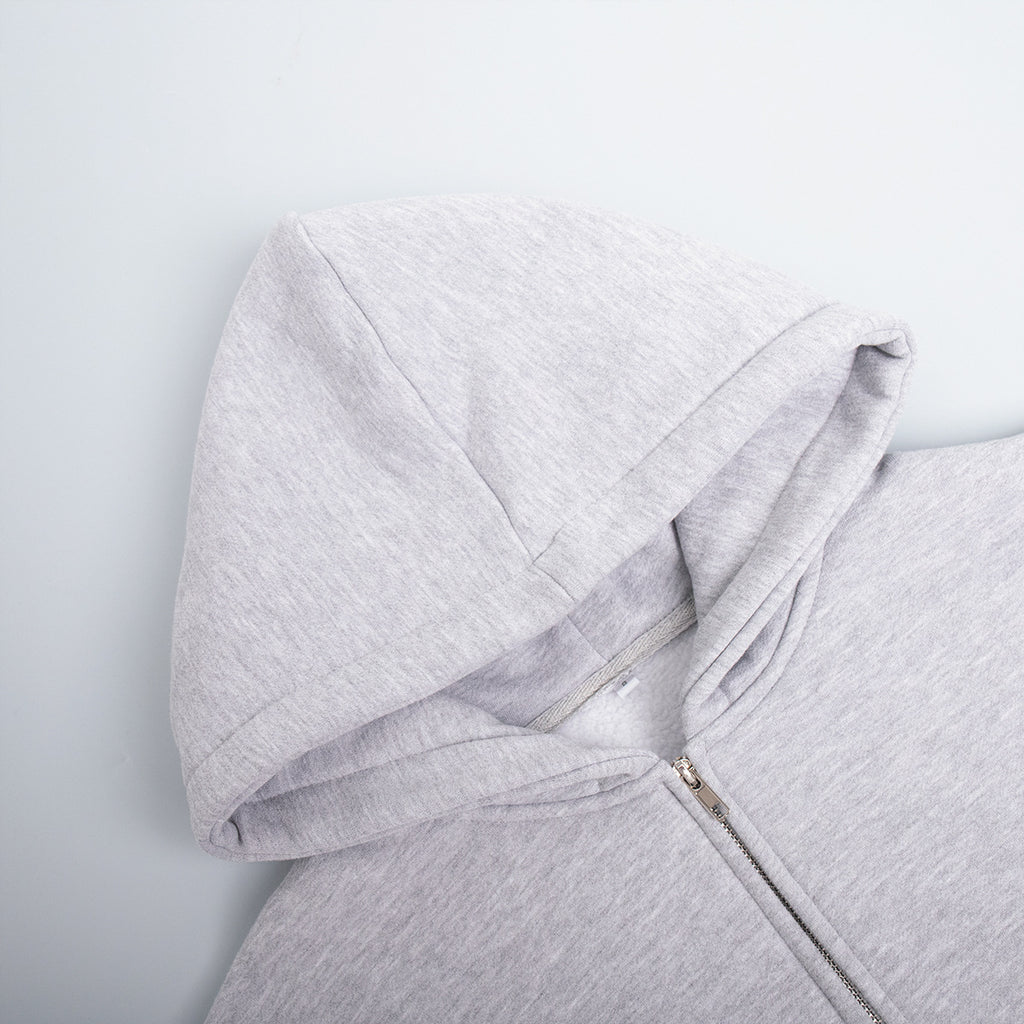 Zip Hoodie and Jogger Two Piece Set - Grey - 1