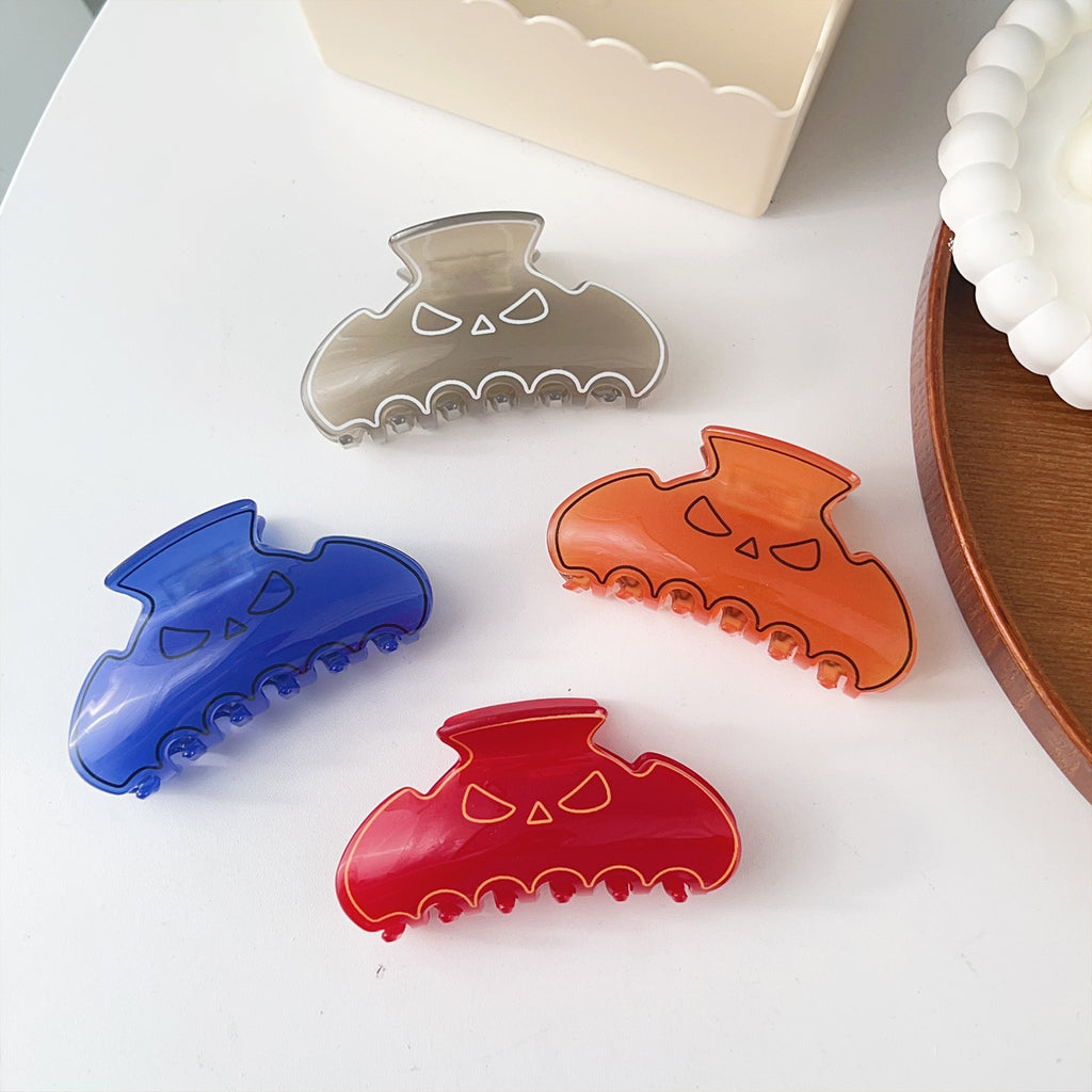 Translucent Hair Claw Clip With Carved Grin - view 2
