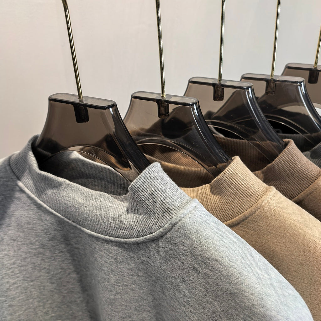 Heavyweight Fleece Lined Mock Neck Sweatshirt - view 4