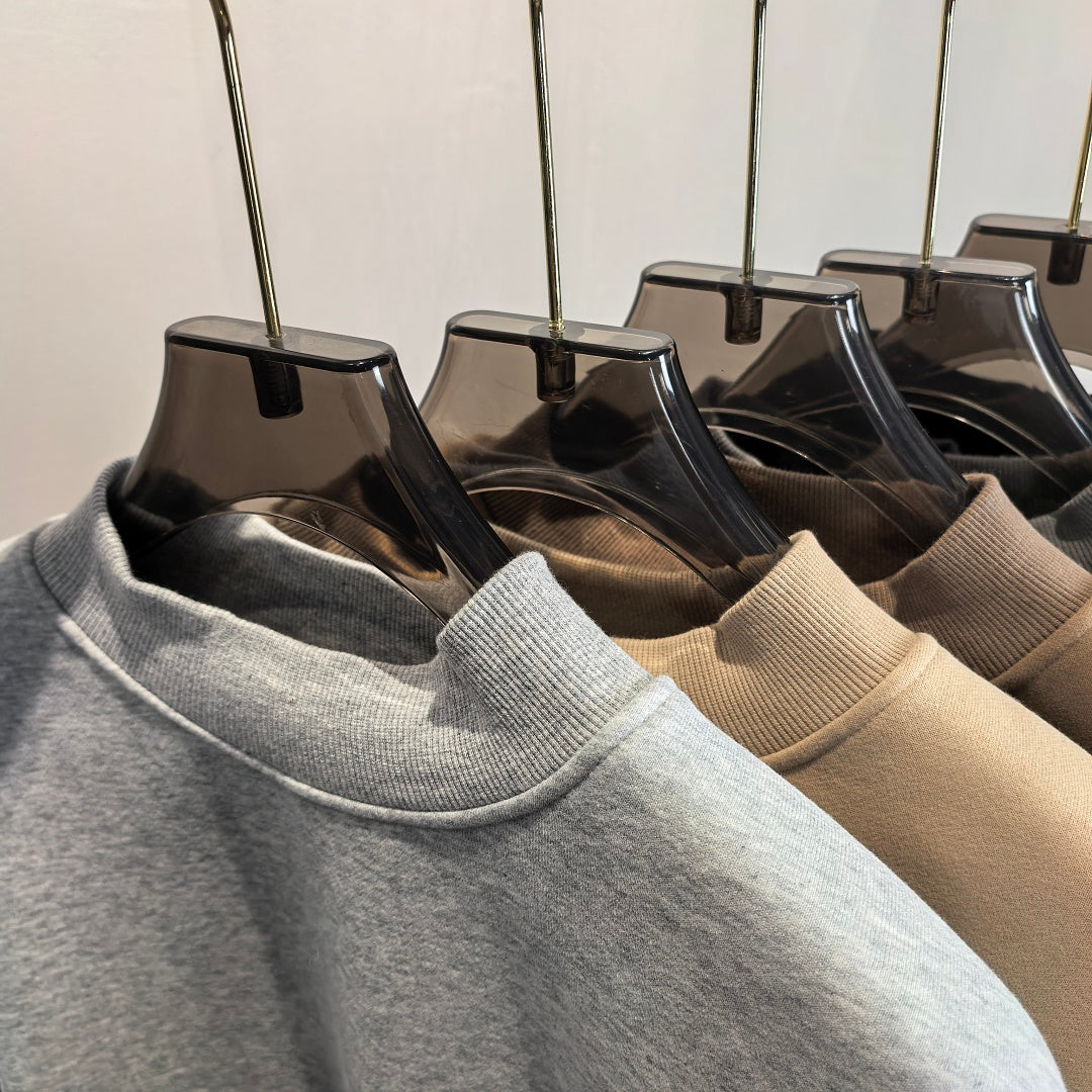 Heavyweight Fleece Lined Mock Neck Sweatshirt - view 4