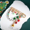 Beaded Letter Charm Pin Brooch - White