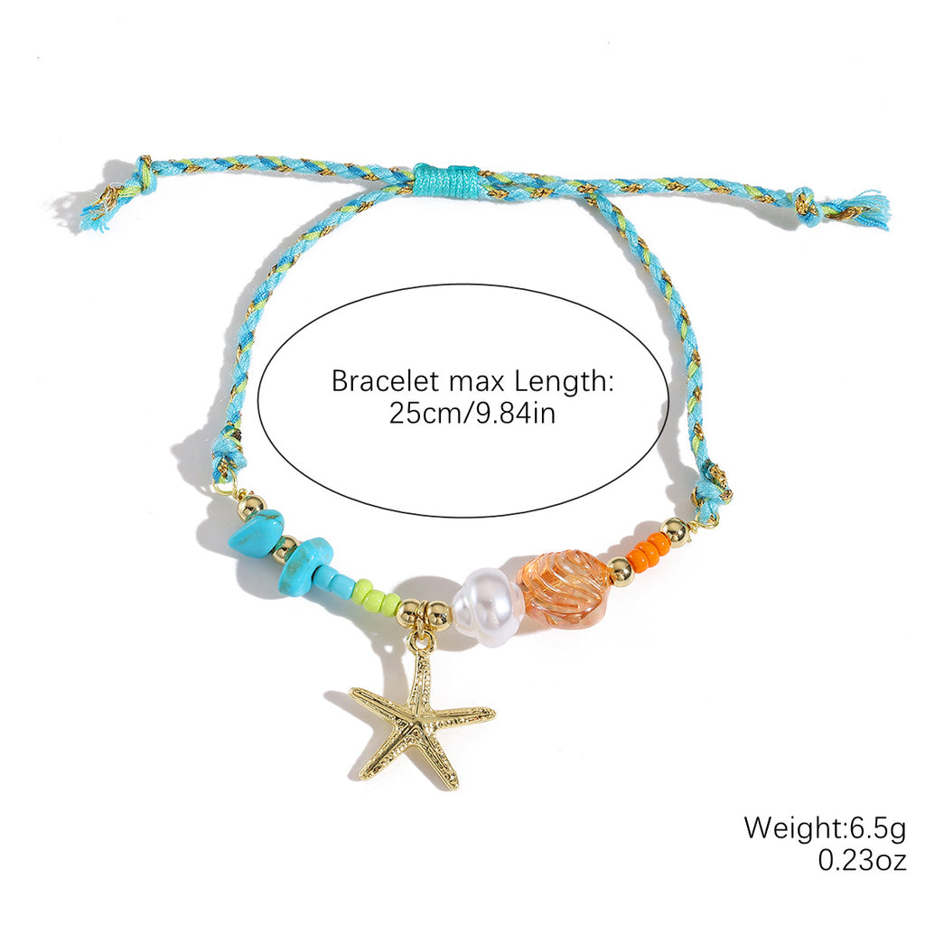 Coastal Ceramic Fish & Starfish Shell Charm Necklace - view 9