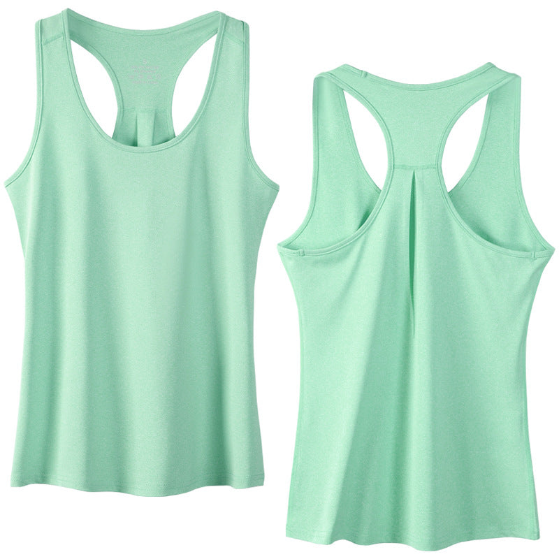 Breathable Racerback Tank Top For Yoga Workouts - Green