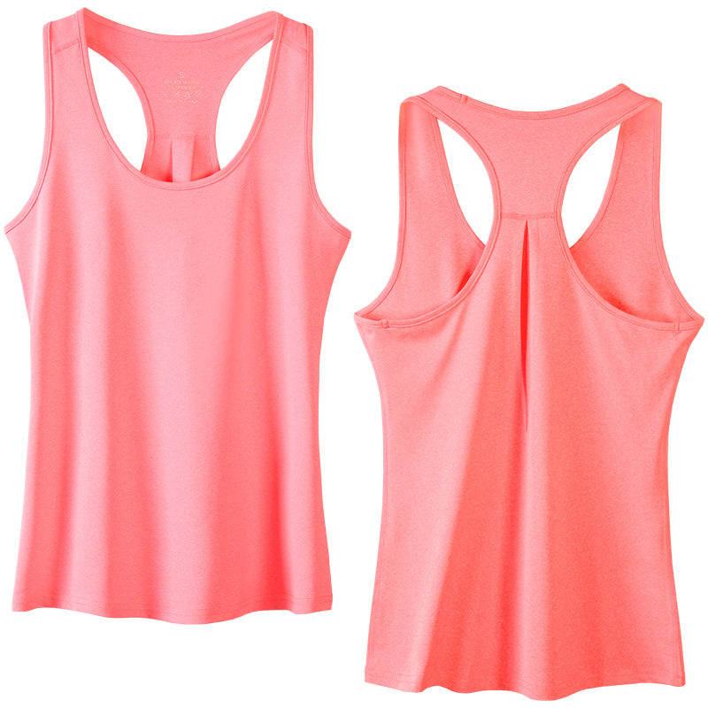 Breathable Racerback Tank Top For Yoga Workouts - Pink - 1