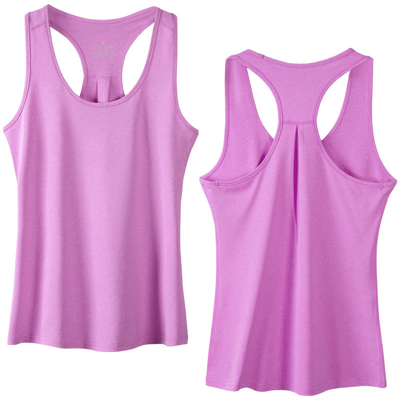 Breathable Racerback Tank Top For Yoga Workouts - Purple