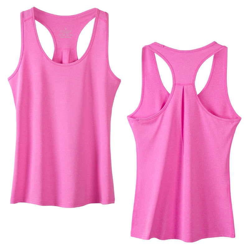 Breathable Racerback Tank Top For Yoga Workouts - Rose