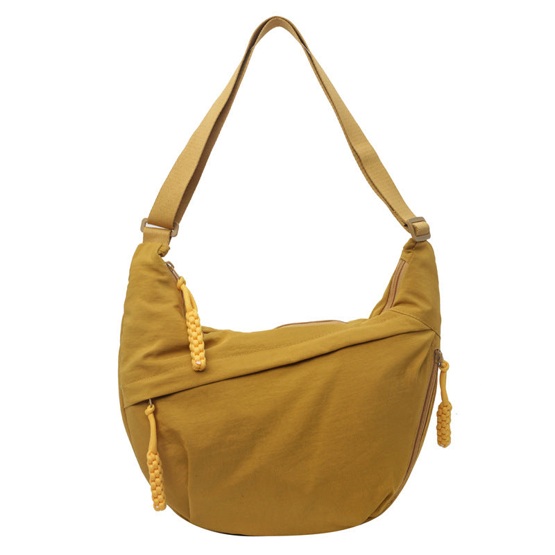 Slouchy Nylon Sling Crossbody Bag - Yellow