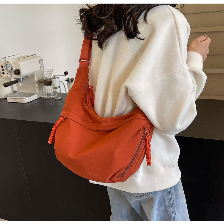 Slouchy Nylon Sling Crossbody Bag