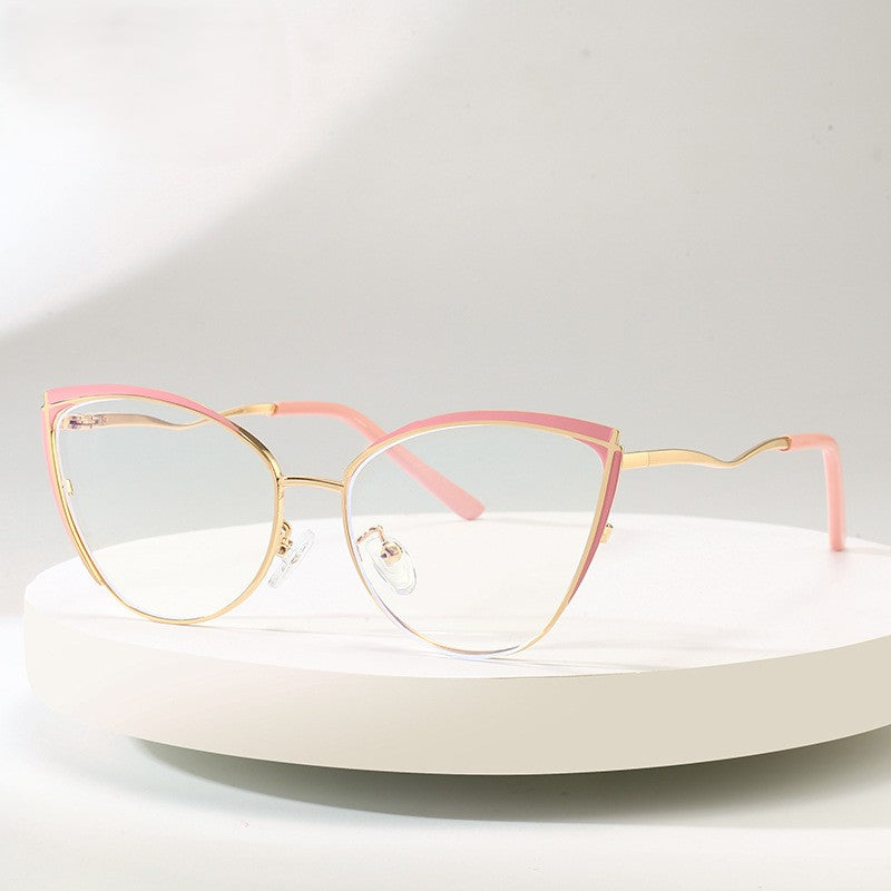 Curved Brow Cat Eye Glasses Frames