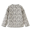 Paisley Quilted Reversible Button Jacket - Grey