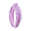 Glitter Chunky Knot Padded Headband - Violet
