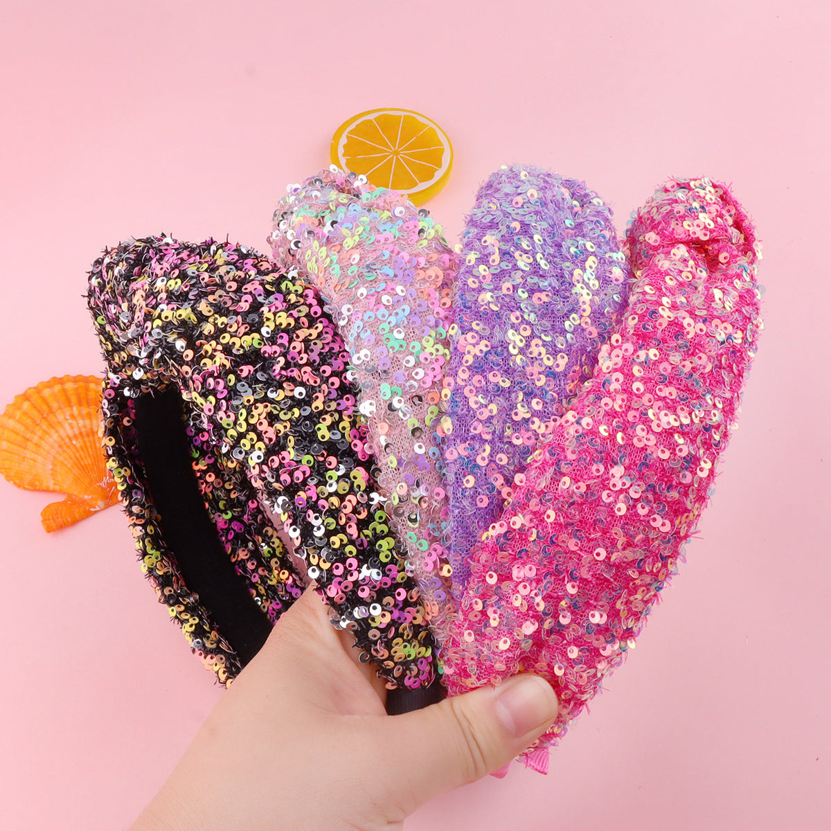 Glitter Chunky Knot Padded Headband