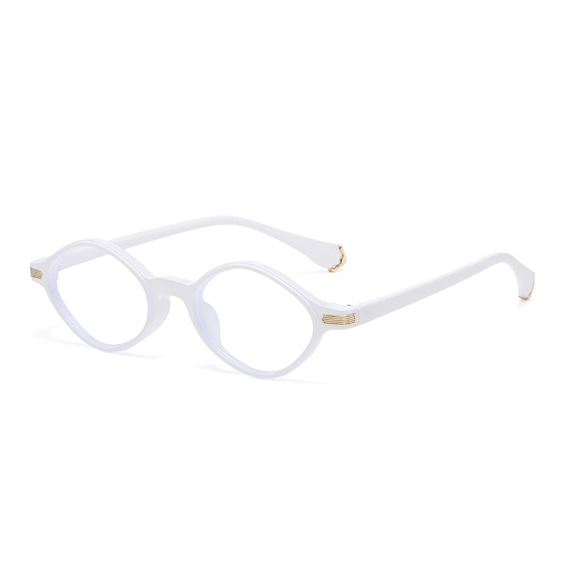 Retro Faceted Oval Frame Sunglasses - Color_13
