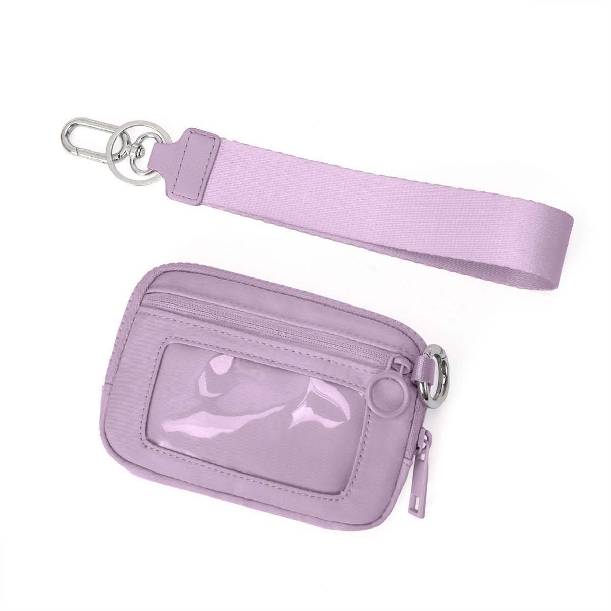 Zip Front Waterproof Wristlet Pouch - Purple