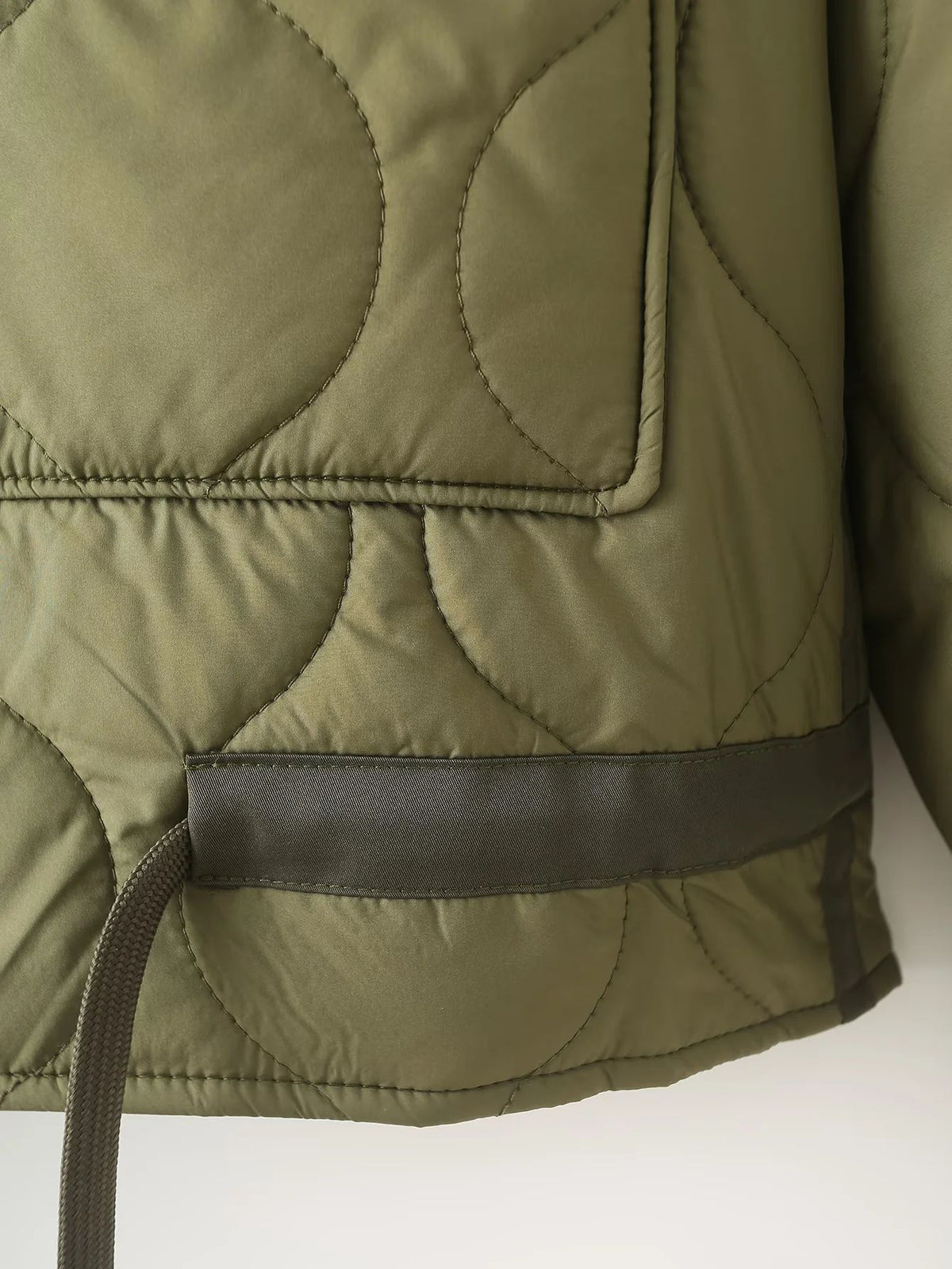 Onion Quilted Stand Collar Jacket - Green - 10