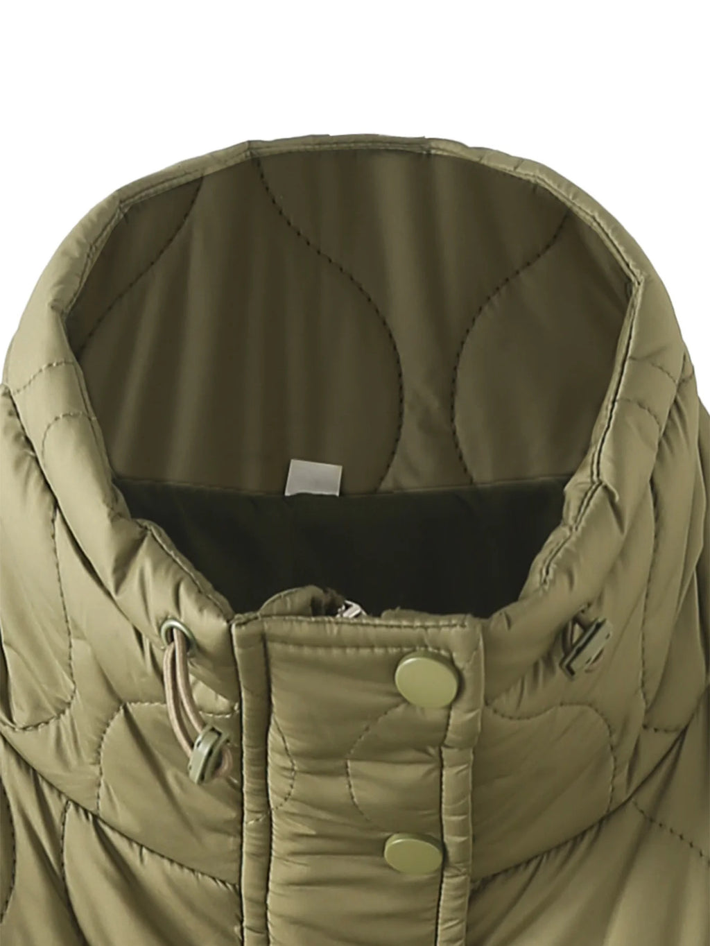 Onion Quilted Stand Collar Jacket - Green - 2