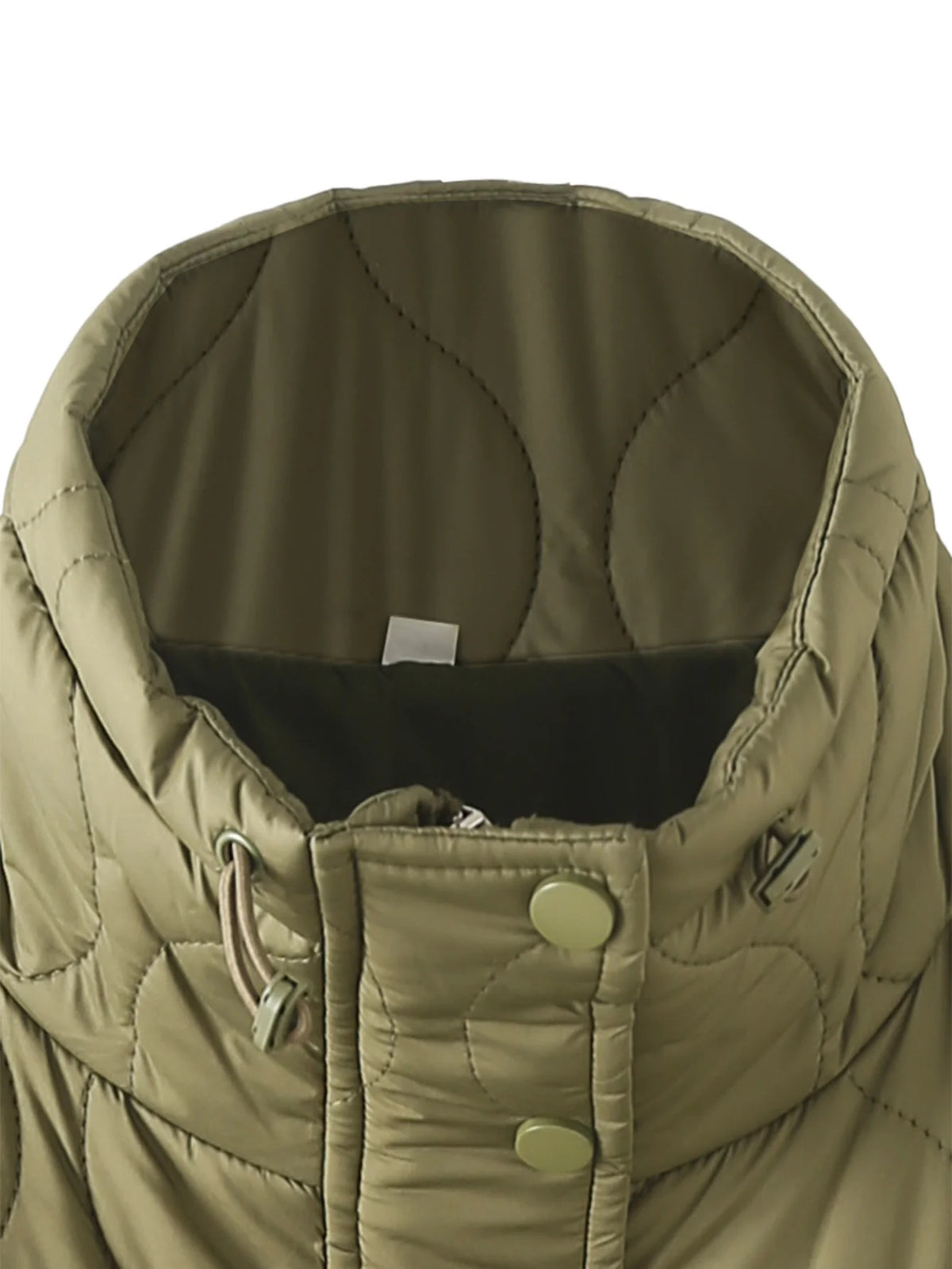 Onion Quilted Stand Collar Jacket - Green - 2