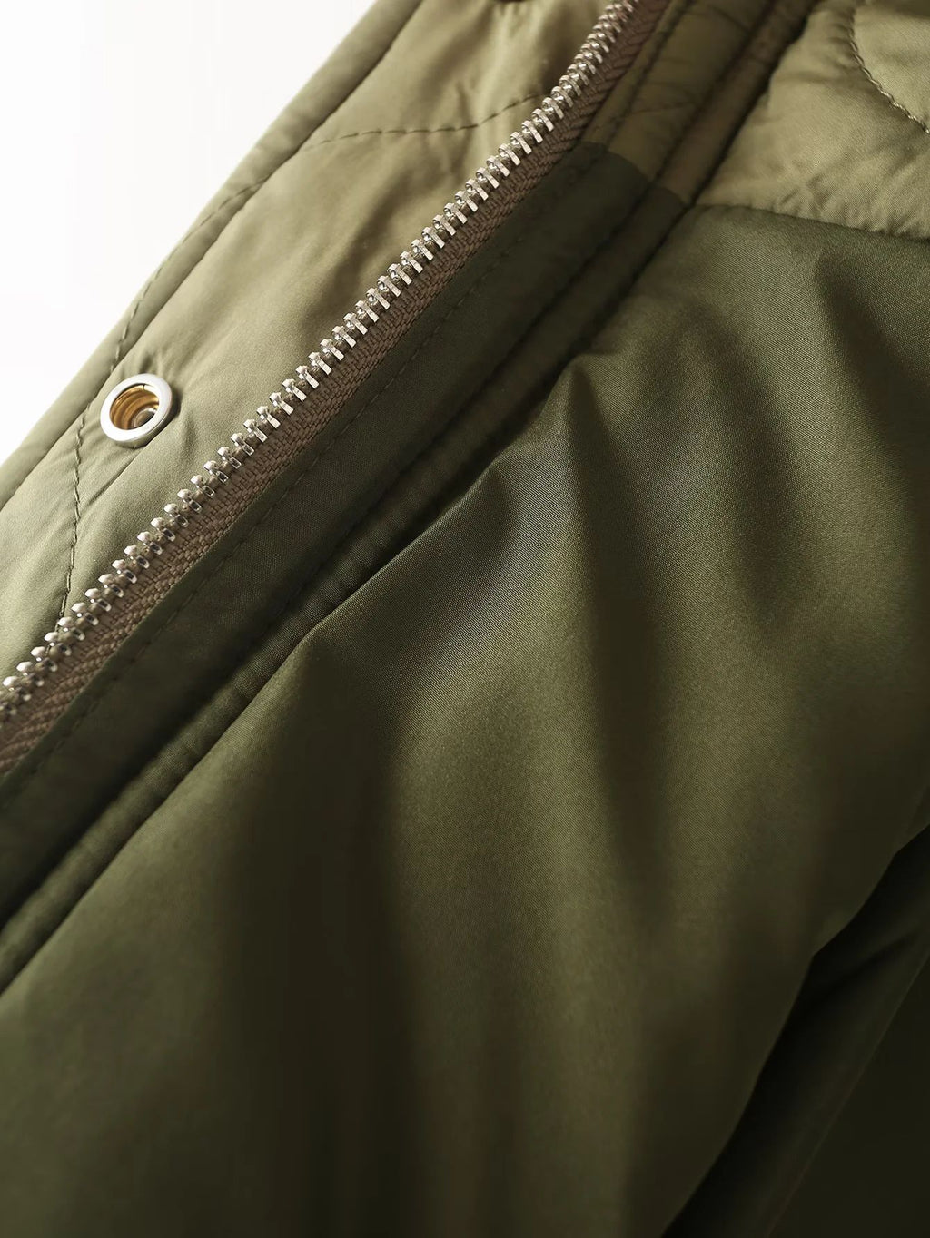 Onion Quilted Stand Collar Jacket - Green - 4