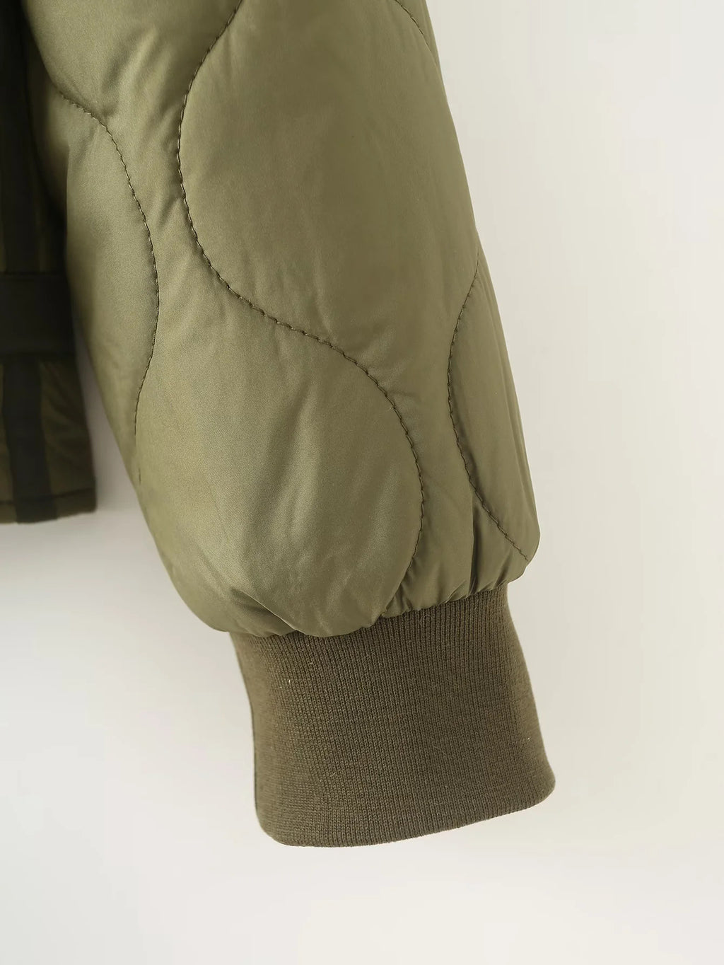 Onion Quilted Stand Collar Jacket - Green - 5