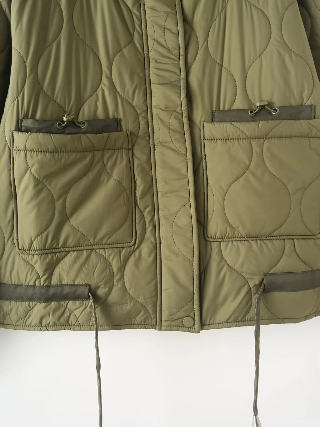 Onion Quilted Stand Collar Jacket - Green - 7