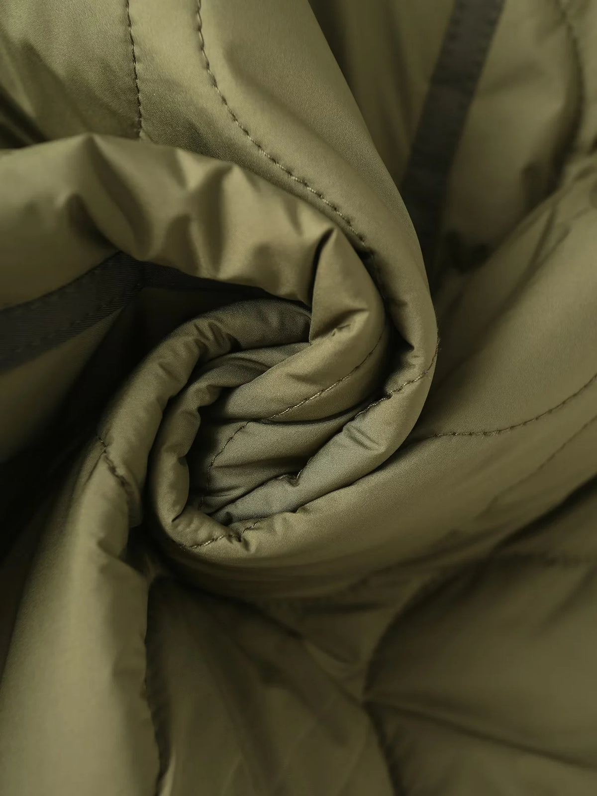 Onion Quilted Stand Collar Jacket - Green - 8