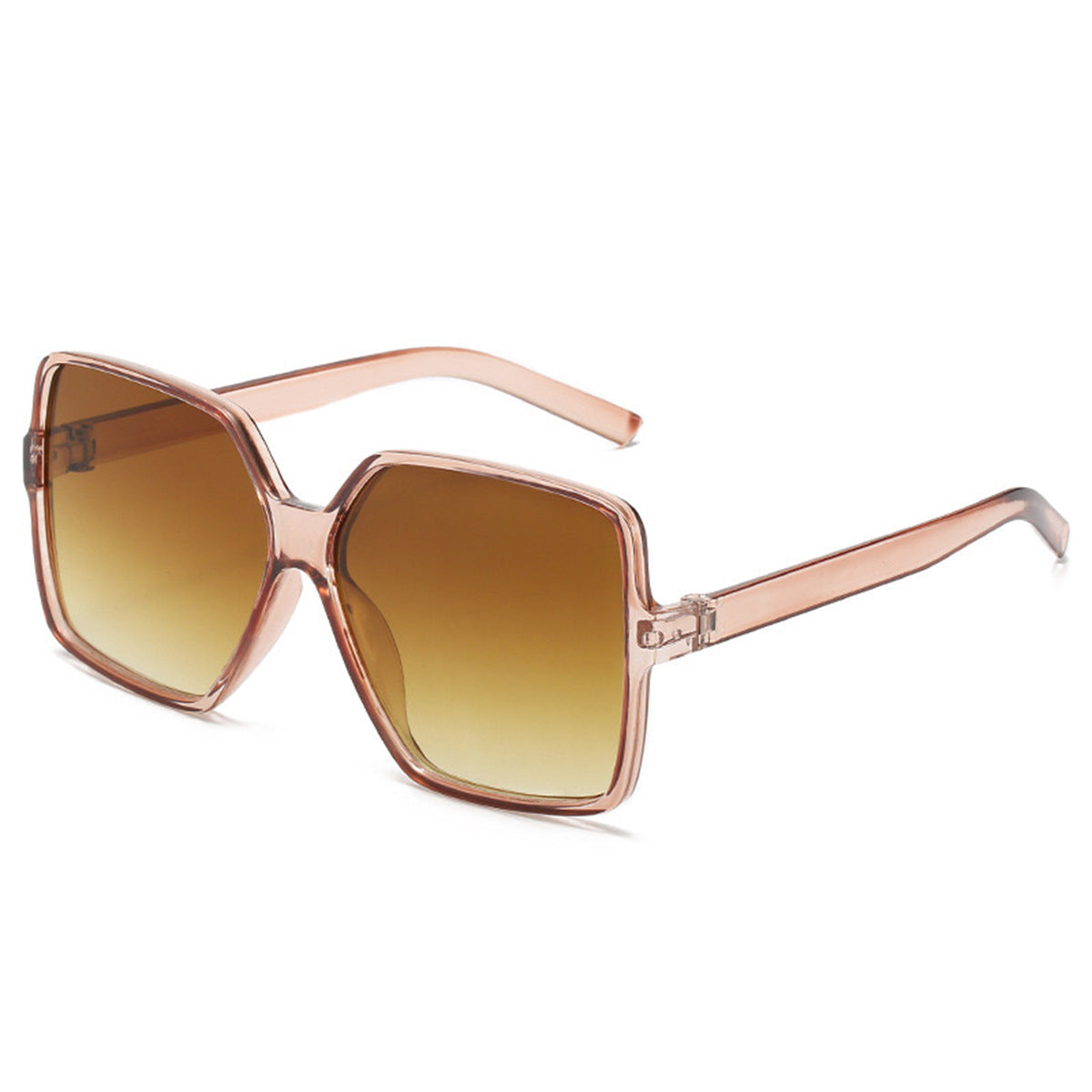 Oversized Square Gradient Lens Sunglasses - Champagne