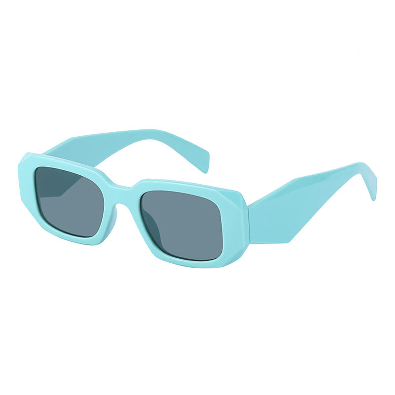 Chunky Rectangle Wide Arm Sunglasses - Green