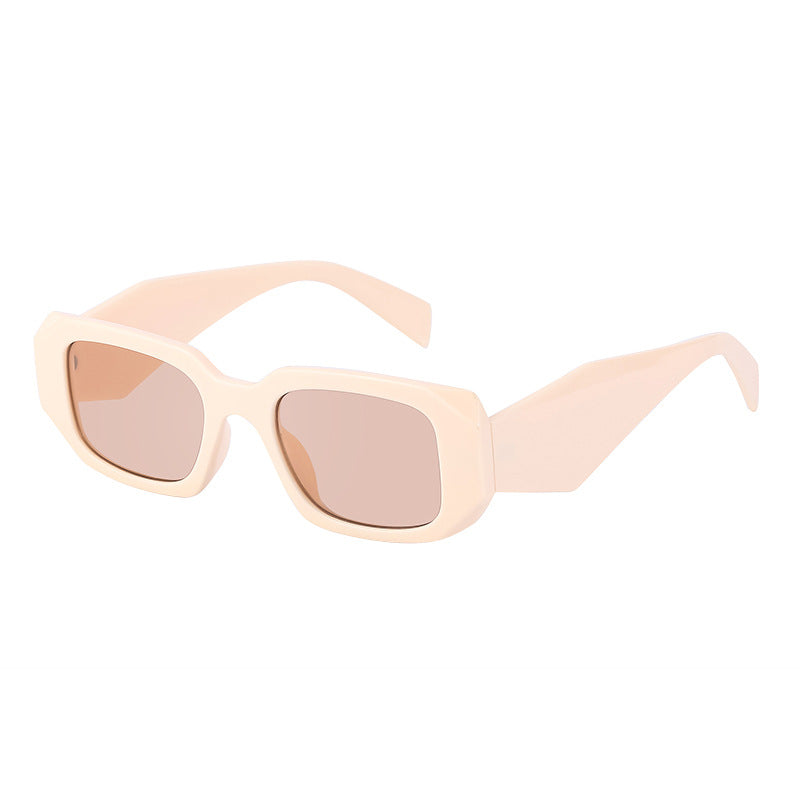Chunky Rectangle Wide Arm Sunglasses - Pink