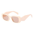 Chunky Rectangle Wide Arm Sunglasses - Pink