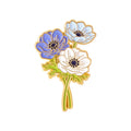 Wildflower Enamel Pin Brooch Botanical Design - C1