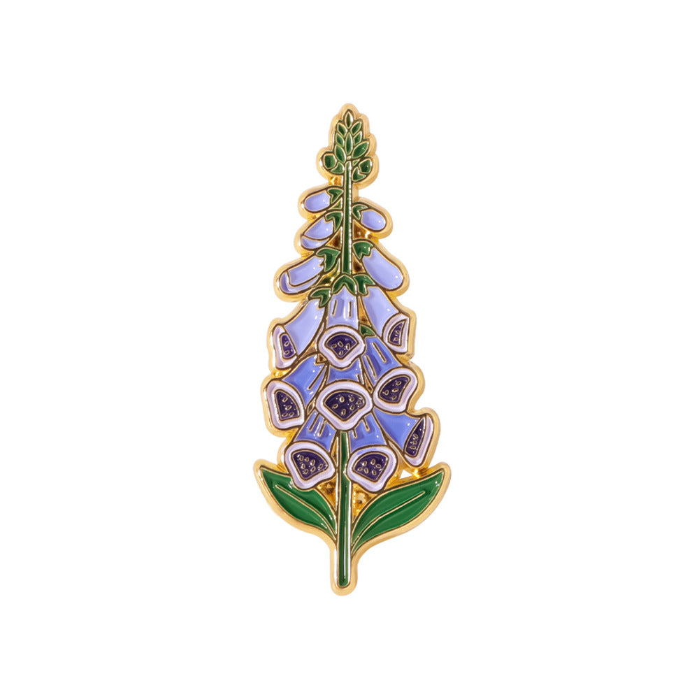 Wildflower Enamel Pin Brooch Botanical Design - C2