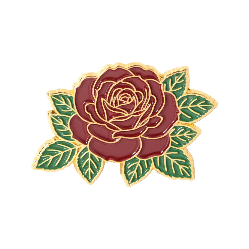 Wildflower Enamel Pin Brooch Botanical Design - C4