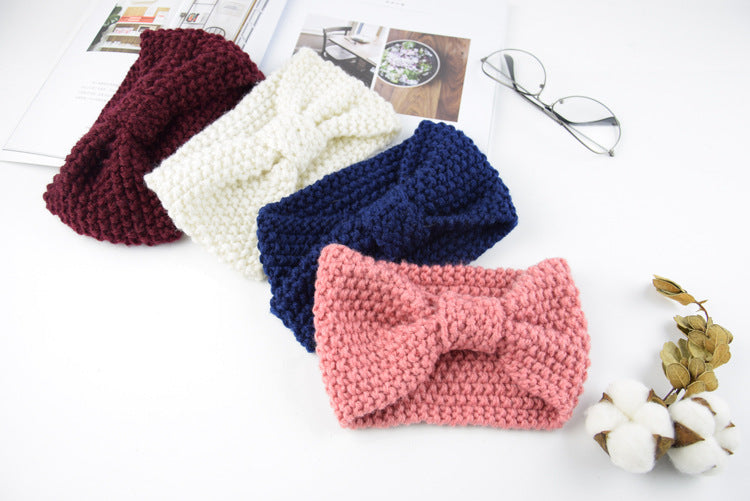 Seed Stitch Knot Bow Headband - view 5