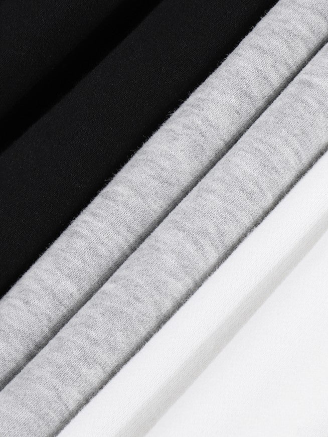 Fleece Lined Drop Shoulder Crewneck Sweatshirt - white - 2